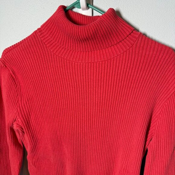 VTG Danielle Martin Womens Pink Ribbed Turtleneck Sweater Large Classic - Picture 3 of 9